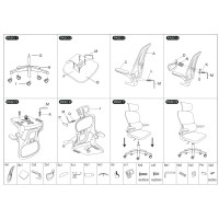 SUMI πολυθρόνα γραφείου σκελετός πλαστικός ΜΑΥΡΟΣ κάθισμα mesh ΜΑΥΡΟ / 63x60xH121-131